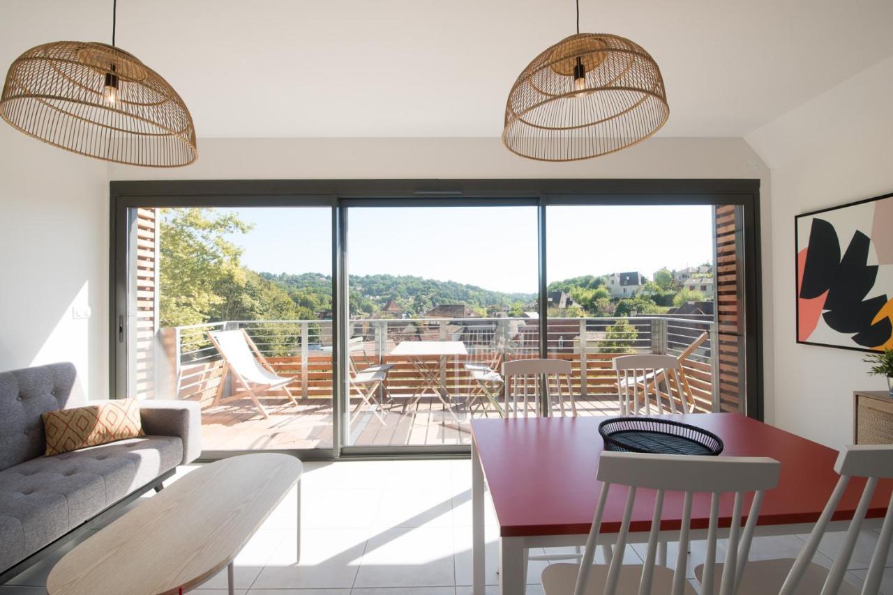 "Le Soleil Levant" Avec Balcon Et Parking Prive, 2 Adultes Et 1 Enfant Sarlat-la-Caneda Ngoại thất bức ảnh